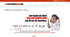 Desktop Screenshot of newcustomersnow.com