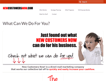 Tablet Screenshot of newcustomersnow.com